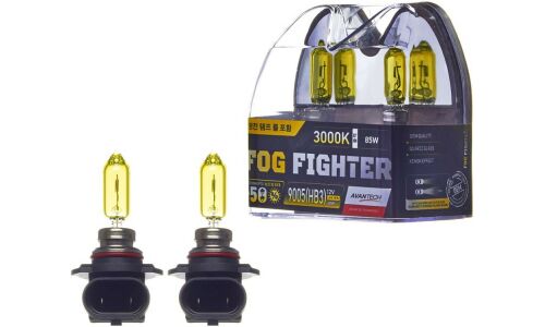 Лампа галогенная Avantech Fog Fighter HB3(9005) (P20d, T12), 12В, 65Вт (соответствует 85Вт), 3000К, комплект 2 шт, арт. AB3005