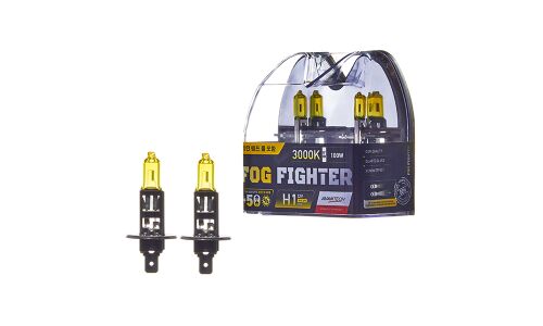 Лампа галогенная Avantech Fog Fighter H1 (P14.5s, T8), 12В, 55Вт (соответствует 100Вт), 3000К, комплект 2 шт, арт. AB3001