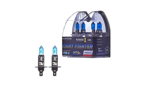Лампа галогенная Avantech Night Fighter H1 (P14.5s, T8), 12В, 55Вт (соответствует 120Вт), 5000К, комплект 2 шт, арт. AB5001
