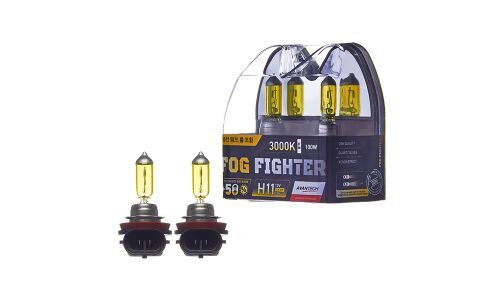 Лампа галогенная Avantech Fog Fighter H11 (PGJ19-2, T11), 12В, 55Вт (соответствует 100Вт), 3000К, комплект 2 шт, арт. AB3011