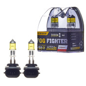 Лампа галогенная Avantech Fog Fighter H27W/2 (PGJ13, T9), 12В, 27Вт (соответствует 50Вт), 3000К, комплект 2 шт, арт. AB3028