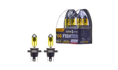 Лампа галогенная Avantech Fog Fighter H4 (P43t(G16t), T16), 12В, 120/110Вт, 3000К, комплект 2 шт, арт. AB3004
