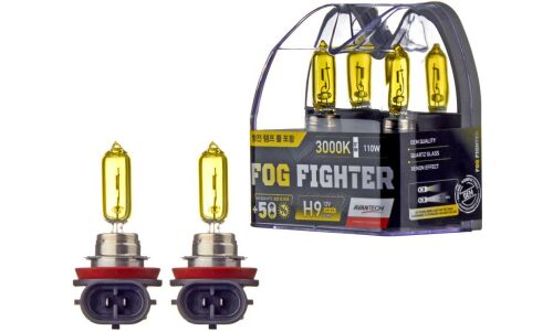 Лампа галогенная Avantech Fog Fighter H9 (PGJ19-5, T11), 12В, 65Вт (соответствует 110Вт), 3000К, комплект 2 шт, арт. AB3009