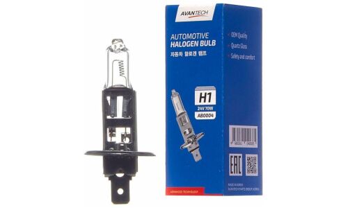 Лампа галогенная Avantech Halogen Bulb H1 (P14.5s, T8), 24В, 70Вт, 3200К, арт. AB0004