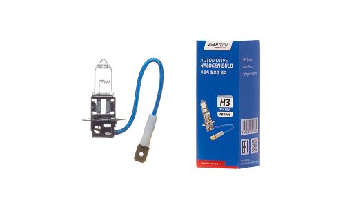 Лампа галогенная Avantech H3 (PK22s, T12), 24В, 55Вт, 3200К, 1 шт, арт. AB0009