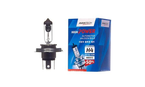 Лампа галогенная Avantech High Power H4 (P43t(G16t), T16), 12В, 60/55Вт, 3200К, 1 шт, арт. AB0013