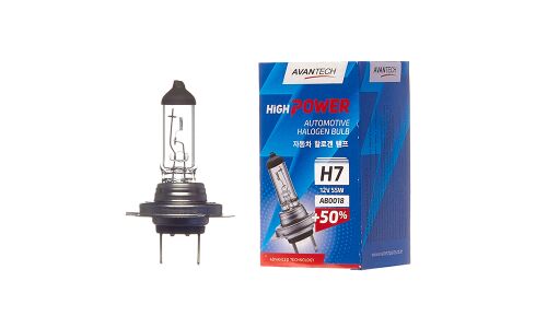 Лампа галогенная Avantech High Power H7 (PX26d, T11), 12В, 55Вт, 3200К, 1 шт, арт. AB0018