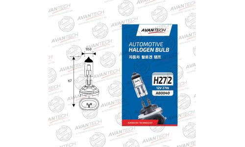 Лампа галогенная Avantech Halogen Bulb H27W/2 (PGJ13, T9), 12В, 27Вт, 3200К, 1 шт, арт. AB0040