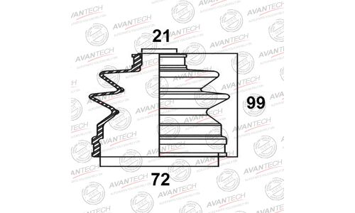 Пыльник привода Avantech, арт. BD0204