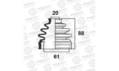 Пыльник привода Avantech, арт. BD0403