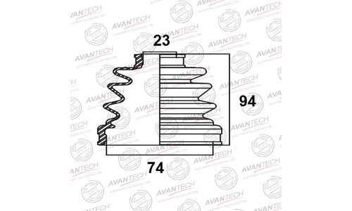 Пыльник привода Avantech, арт. BD0505