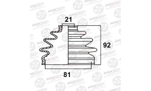 Пыльник привода Avantech, арт. BD0602