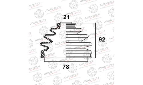 Пыльник привода Avantech, арт. BD0605