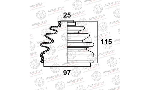 Пыльник привода Avantech, арт. BD0310