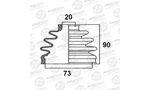 Пыльник привода Avantech, арт. BD0220