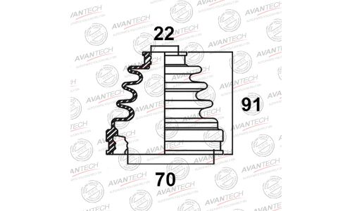 Пыльник привода Avantech, арт. BD0113