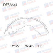 Колодки тормозные барабанные Double Force, комплект на ось (4 шт), арт. DFS8641