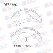 Колодки тормозные барабанные Double Force, комплект на ось (4 шт), арт. DFS8760