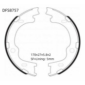 Колодки тормозные барабанные Double Force, комплект на ось (4 шт), арт. DFS8757