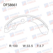 Колодки тормозные барабанные Double Force, комплект на ось (4 шт), арт. DFS8661