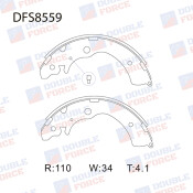 Колодки тормозные барабанные Double Force, комплект на ось (4 шт), арт. DFS8559
