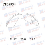 Колодки тормозные барабанные Double Force, комплект на ось (4 шт), арт. DFS9934