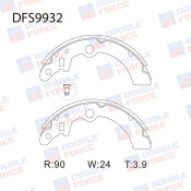 Колодки тормозные барабанные Double Force, комплект на ось (4 шт), арт. DFS9932