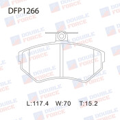 Колодки тормозные дисковые Double Force, передние, комплект на ось (4 шт), арт. DFP1266