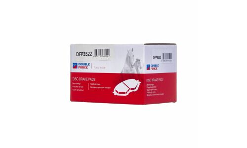 Колодки тормозные дисковые Double Force, передние, комплект на ось (4 шт), арт. DFP3522