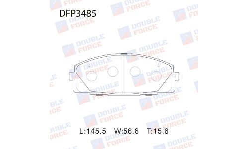 Колодки тормозные дисковые Double Force, передние, комплект на ось (4 шт), арт. DFP3485