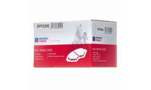 Колодки тормозные дисковые Double Force, задние, комплект на ось (4 шт), арт. DFP3395