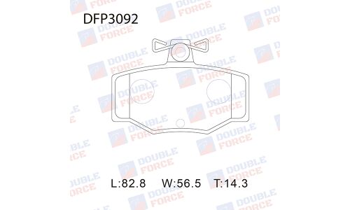 Колодки тормозные дисковые Double Force, задние, комплект на ось (4 шт), арт. DFP3092