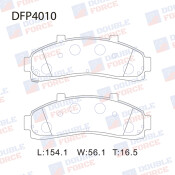 Колодки тормозные дисковые Double Force, передние, комплект на ось (4 шт), арт. DFP4010