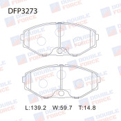 Колодки тормозные дисковые Double Force, передние, комплект на ось (4 шт), арт. DFP3273