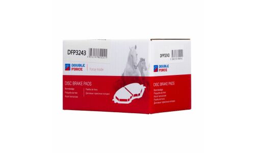 Колодки тормозные дисковые Double Force, задние, комплект на ось (4 шт), арт. DFP3243