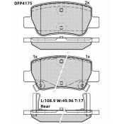 Колодки тормозные дисковые Double Force, задние, комплект на ось (4 шт), арт. DFP4175