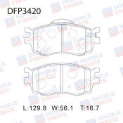 Колодки тормозные дисковые передние Double Force DFP3420
