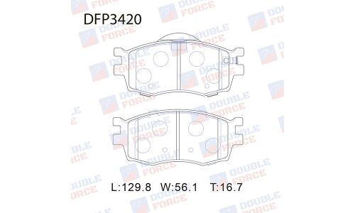 Колодки тормозные дисковые передние Double Force DFP3420
