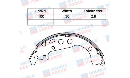 Колодки тормозные барабанные Double Force, комплект на ось (4 шт), арт. DFS8673