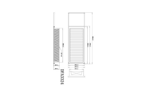 Фильтр воздушный Double Force A-874, арт. DFA3324