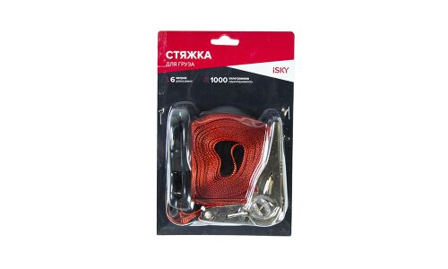 Стяжка груза iSky, 1 т, 6 м, 25 мм, арт. iCD-1625