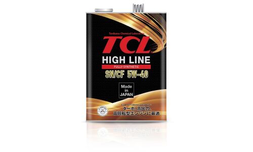 Масло моторное TCL High Line 5w40, синтетическое, API SN/CF, универсальное, 4л, арт. H0040540