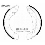 Колодки тормозные барабанные Double Force, комплект на ось (4 шт), арт. DFS8632