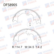 Колодки тормозные барабанные Double Force, комплект на ось (4 шт), арт. DFS8905