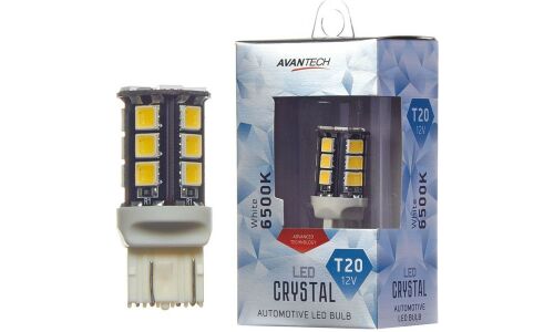 Лампа светодиодная Avantech LED Crystal W21W (W3x16d, T20), 12В, 21Вт, 6500К, 1 шт