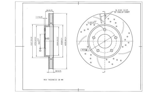 Диск тормозной Avantech перфорированный, арт. BR2001S