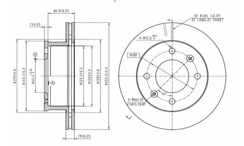 Диск тормозной Avantech, арт. BR1019S