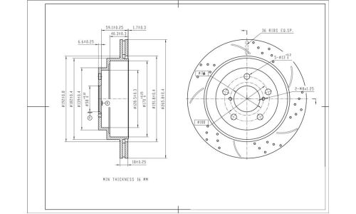 Диск тормозной Avantech перфорированный, арт. BR1803S