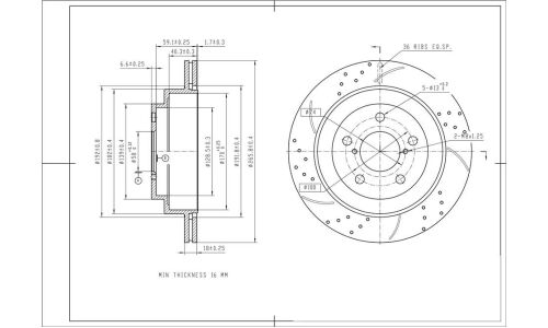 Диск тормозной Avantech перфорированный, арт. BR1804S