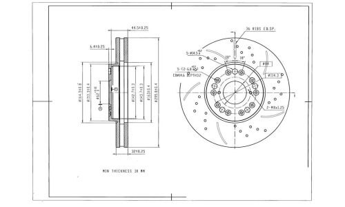 Диск тормозной Avantech перфорированный, арт. BR2701S